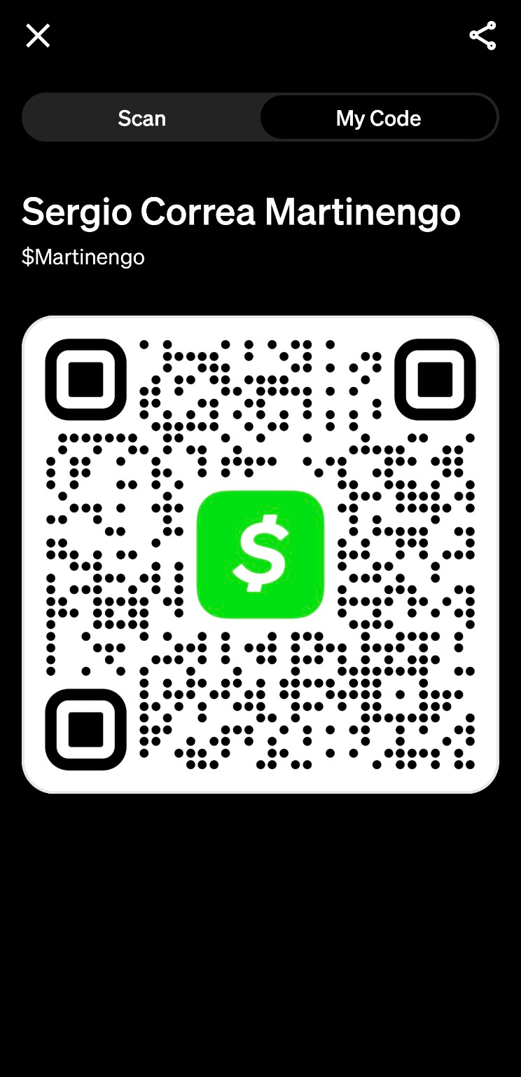 Cash App donation QR code for $Martinengo